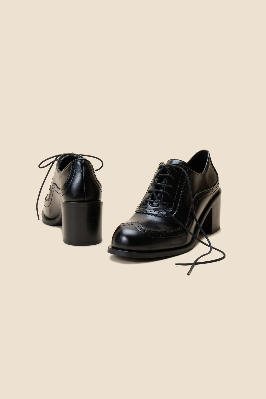 SUECOMMA BONNIE - 플랫/로퍼 - Basic loafer heel(black)