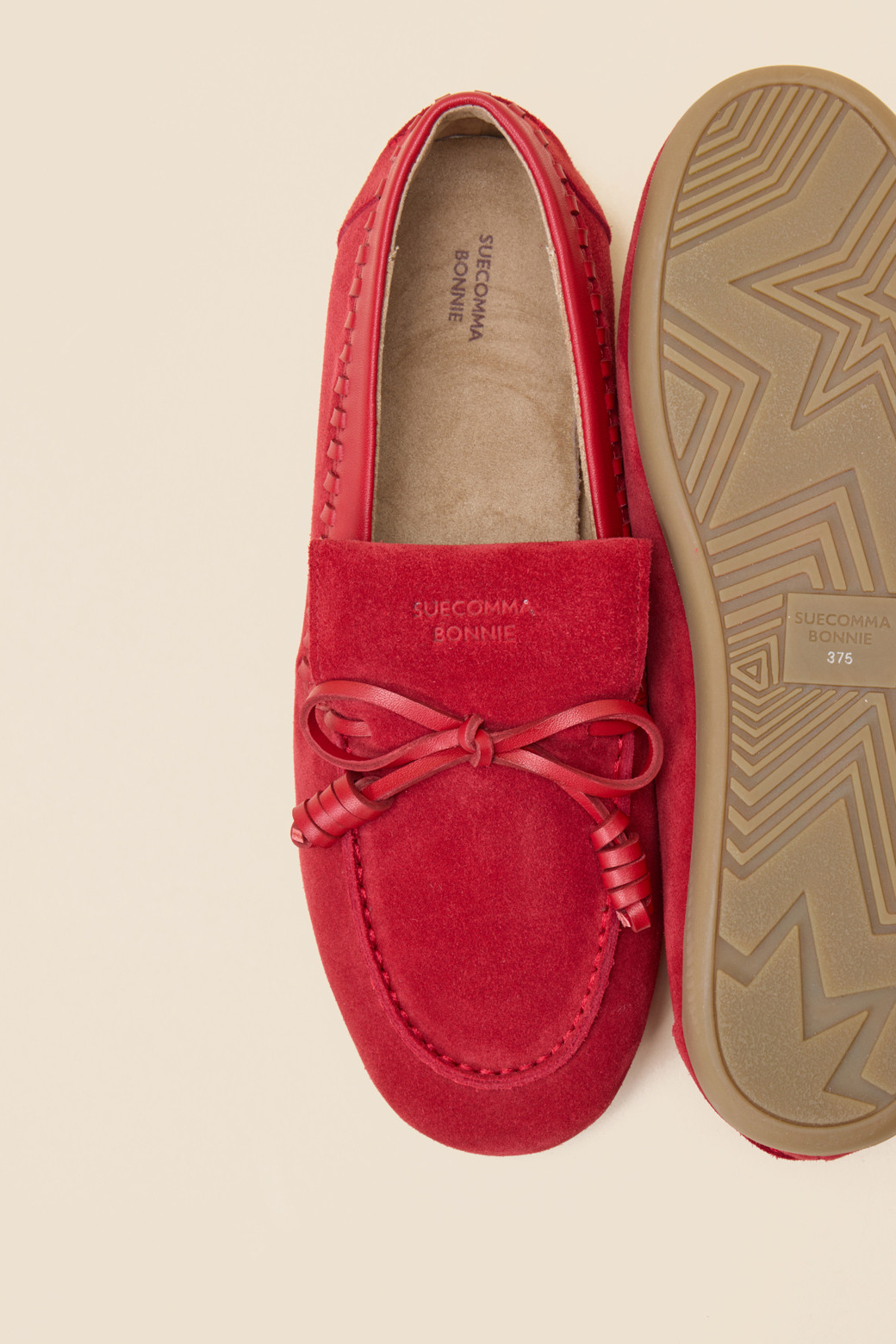 SUECOMMA BONNIE - 플랫/로퍼 - Classic ribbon loafer(red)