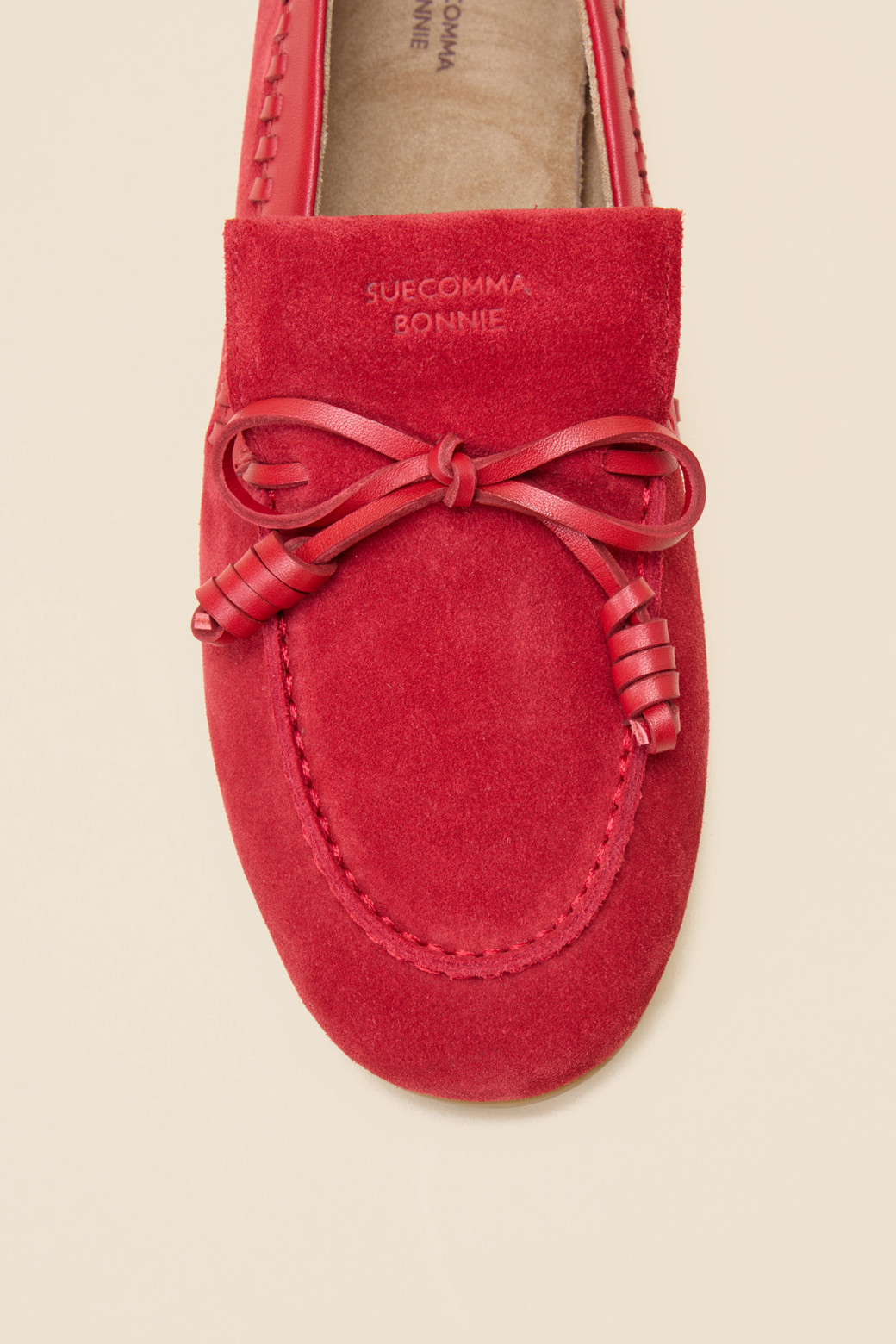 SUECOMMA BONNIE - 플랫/로퍼 - Classic ribbon loafer(red)