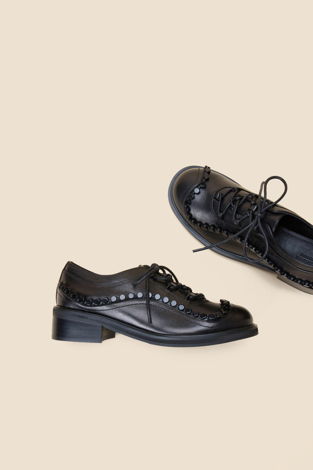 SUECOMMA BONNIE - 플랫/로퍼 - Circle loafer(black)