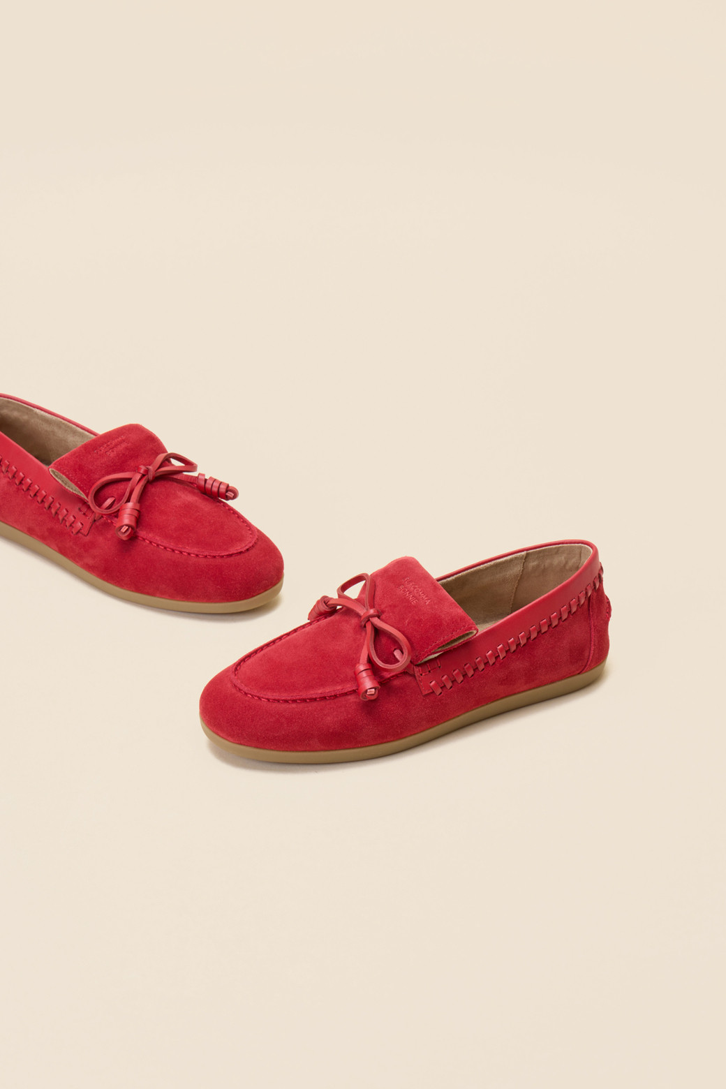 SUECOMMA BONNIE - 플랫/로퍼 - Classic ribbon loafer(red)