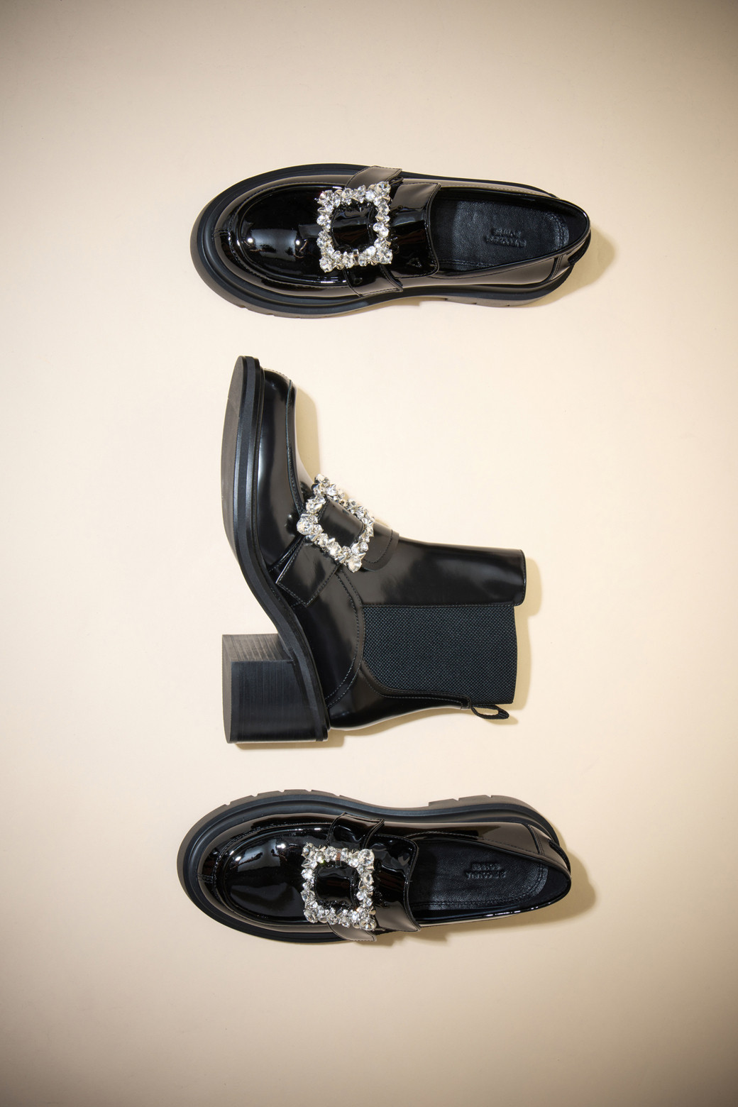 【ＳＵＥＣＯＭＭＡ ＢＯＮＮＩＥ】Buckle loafer SUECOMMA BONNIE] Jewelry loafer(black)