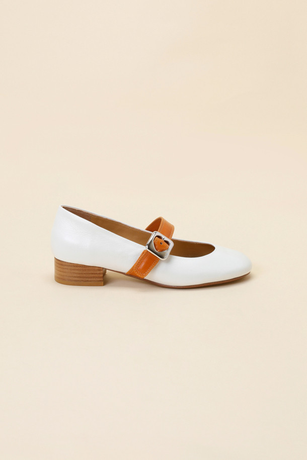 SUECOMMA BONNIE - 플랫 - Heart mary jane flat(white)