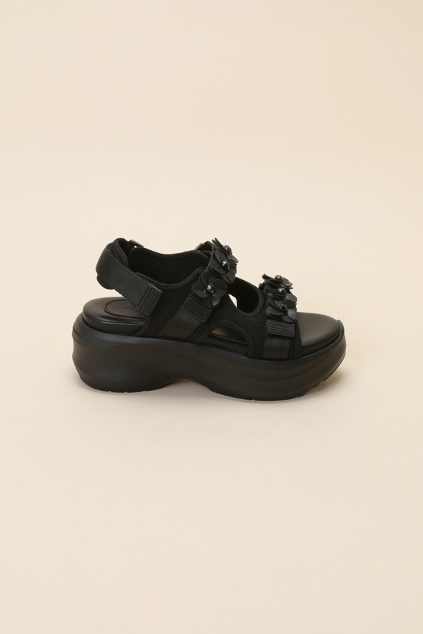 SUECOMMA BONNIE - 샌들 - Fleur24 platform sandal(black)