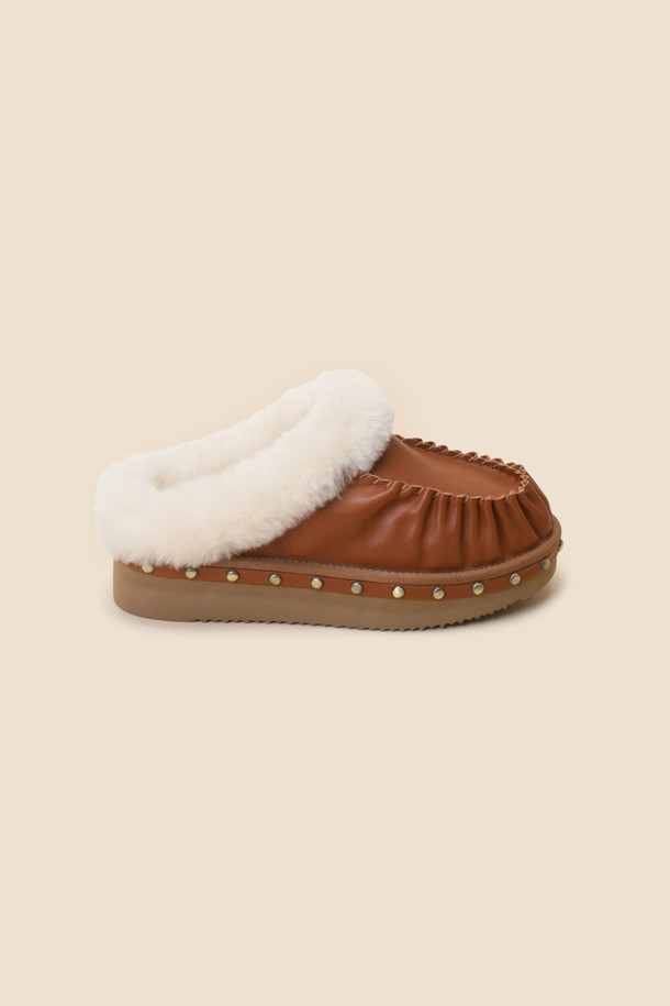 SUECOMMA BONNIE - 슬리퍼/뮬 - [김나영 착용] Point fur mule(brown)