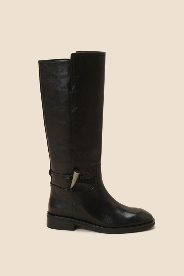 SUECOMMA BONNIE - 부츠/워커 - Duffle riding long boots(black)