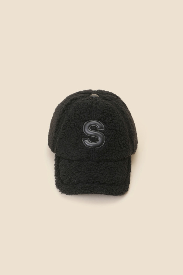 SUECOMMA BONNIE - 모자 - Fur ball cap(black)