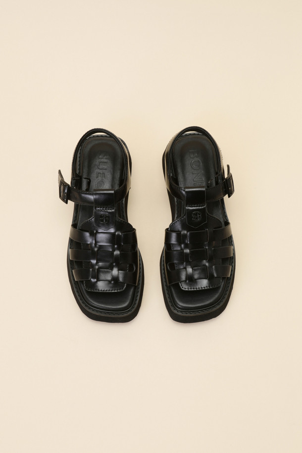 SUECOMMA BONNIE - 샌들 - Fisherman sandal(black)