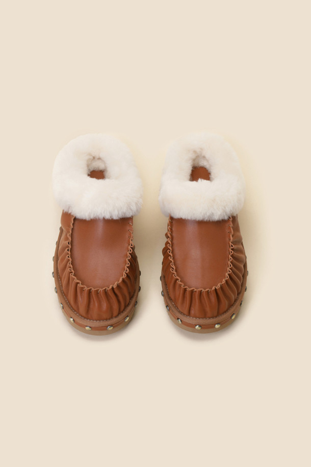 SUECOMMA BONNIE - 슬리퍼/뮬 - [김나영 착용] Point fur mule(brown)