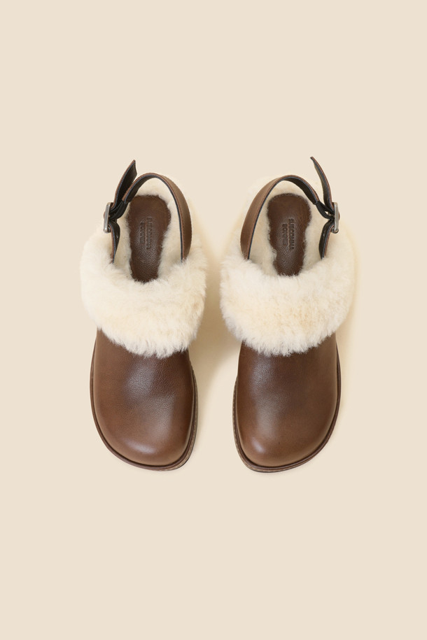 SUECOMMA BONNIE - 샌들 - Fur clog snadal(brown)