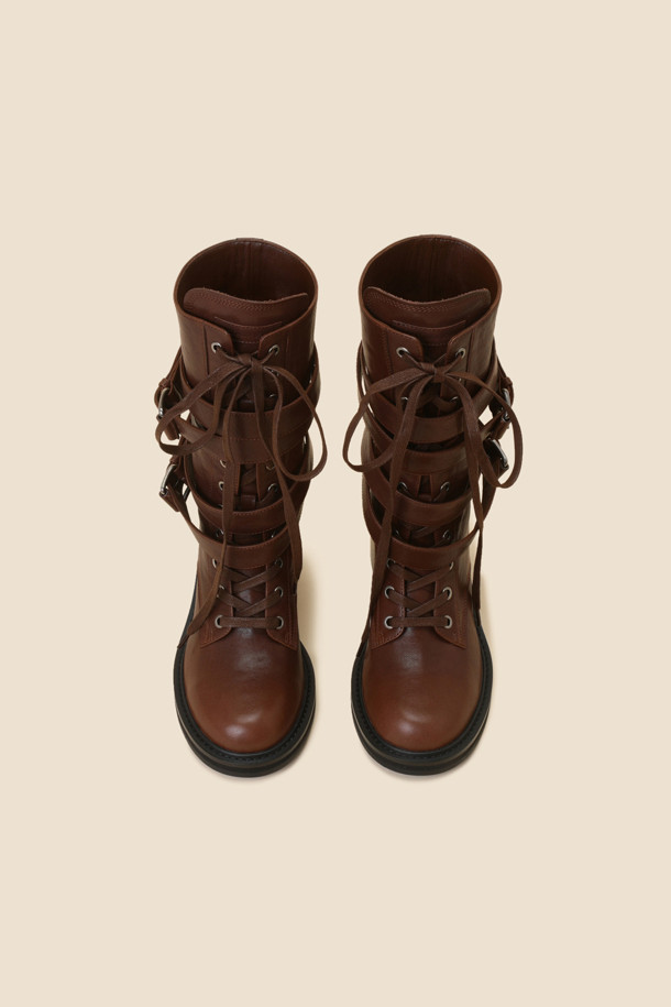 SUECOMMA BONNIE - 부츠/워커 - Signature cocky boots(brown)