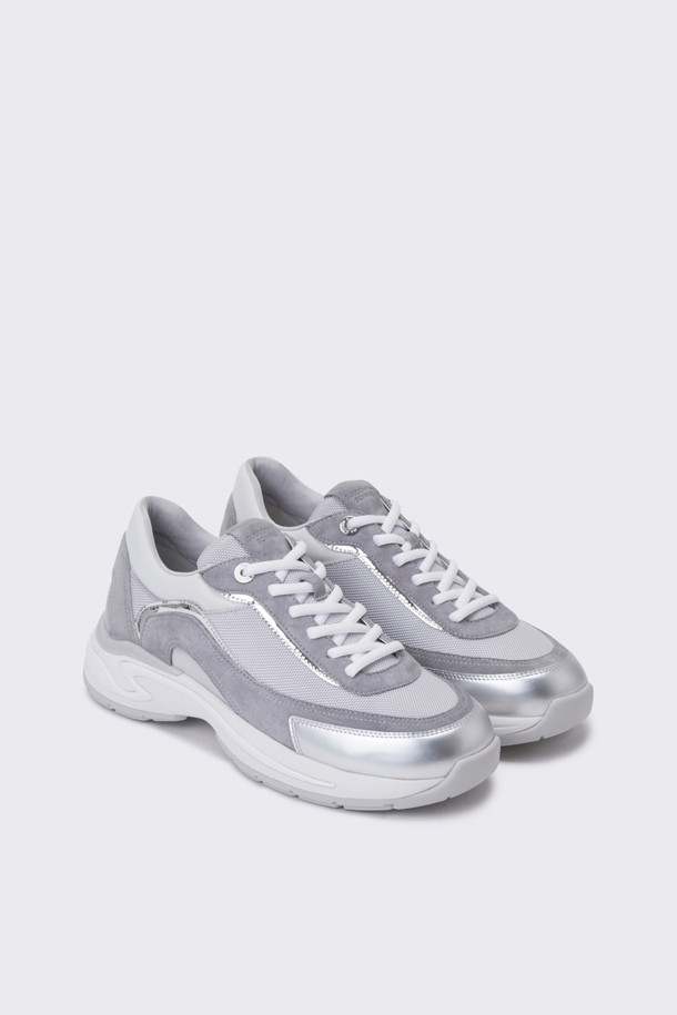 SUECOMMA BONNIE - 스니커즈 - Homme_Wave pattern sneakers(silver)