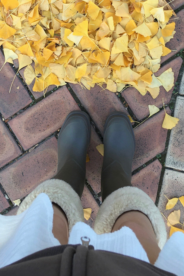 SUECOMMA BONNIE - 부츠/워커 - Heart long rain boots(khaki)