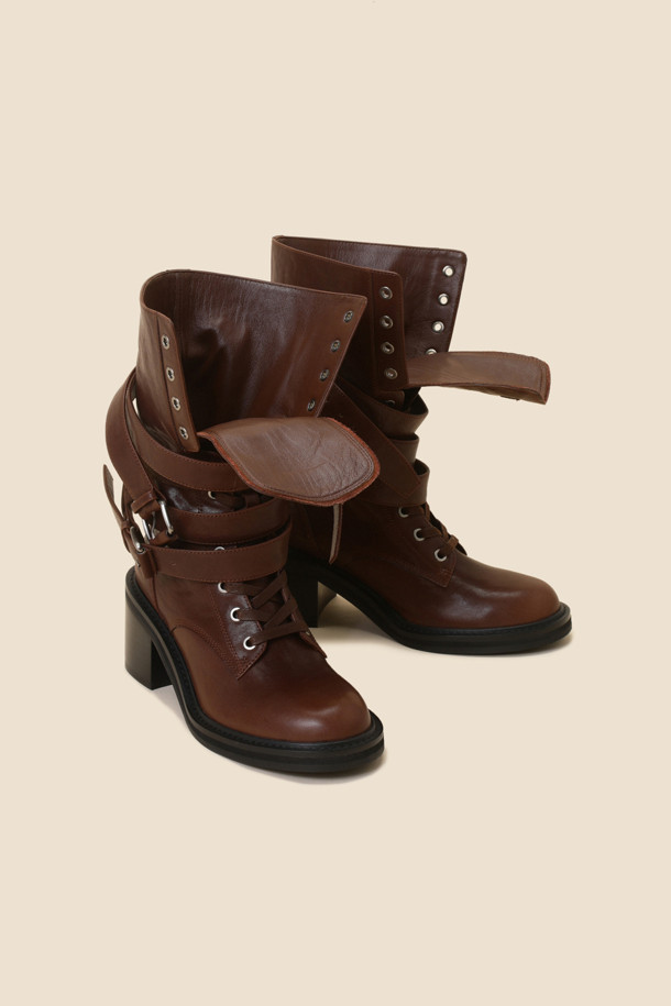 SUECOMMA BONNIE - 부츠/워커 - Signature cocky boots(brown)