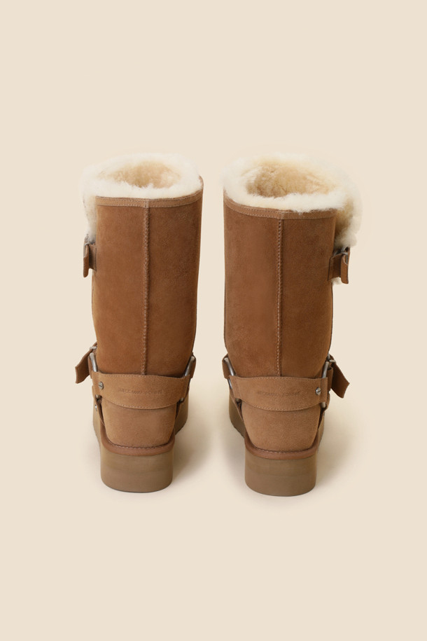 SUECOMMA BONNIE - 부츠/워커 - [김나영 착용] Shearling ankle boots(camel)