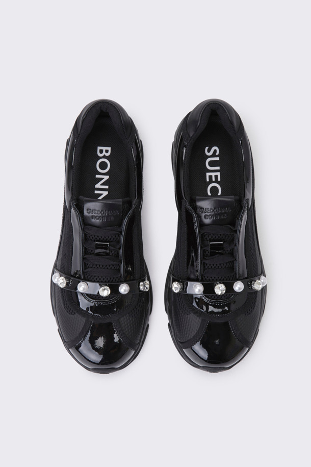 SUECOMMA BONNIE - 스니커즈 - Dressy jewelry sneakers(black)