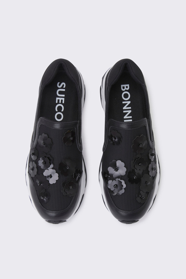 SUECOMMA BONNIE - 스니커즈 - Fleur24 mesh sneakers(black)