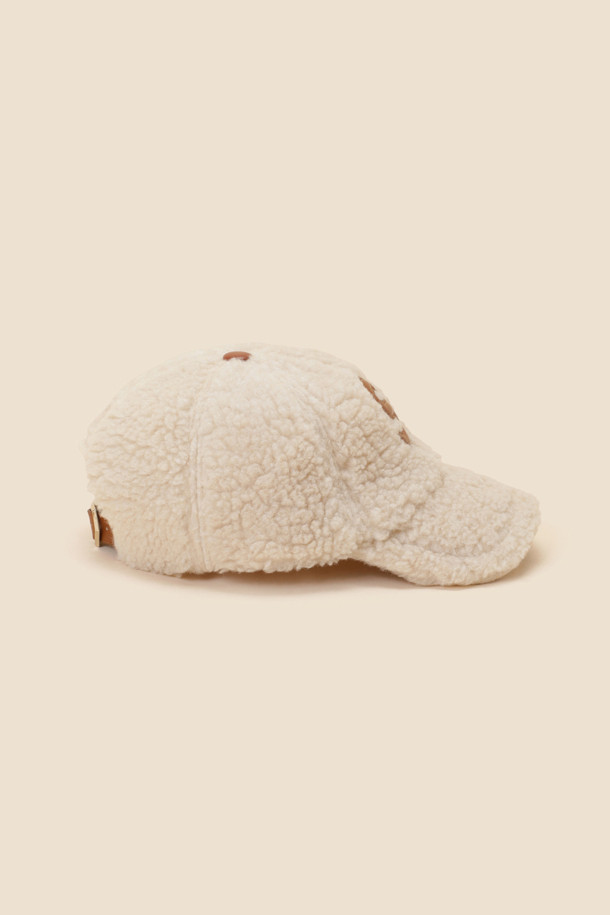 SUECOMMA BONNIE - 모자 - Fur ball cap(beige)