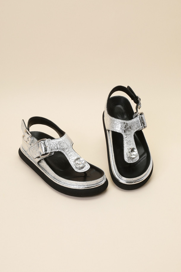 SUECOMMA BONNIE - 샌들 - Jewelry point sandal(silver)