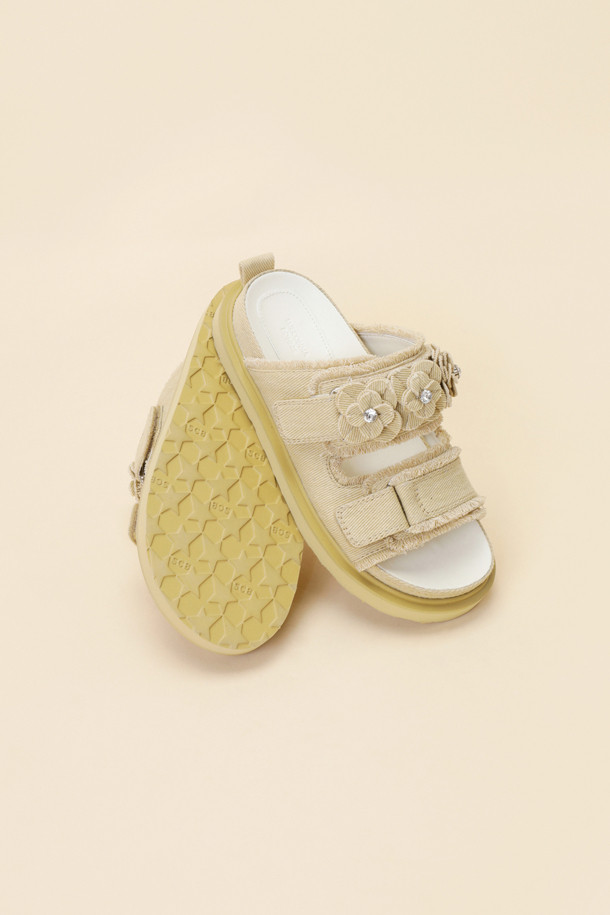 SUECOMMA BONNIE - 샌들 - Fleur24 denim slide(beige)