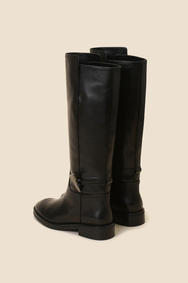 SUECOMMA BONNIE - 부츠/워커 - Duffle riding long boots(black)