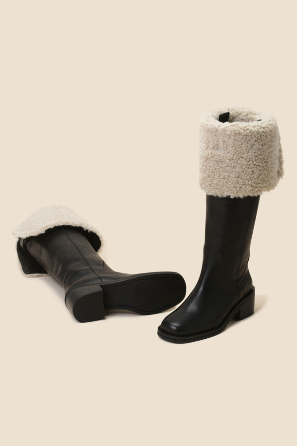 SUECOMMA BONNIE - 부츠/워커 - [김나영 착용]Mustang thigh-high boots(black)