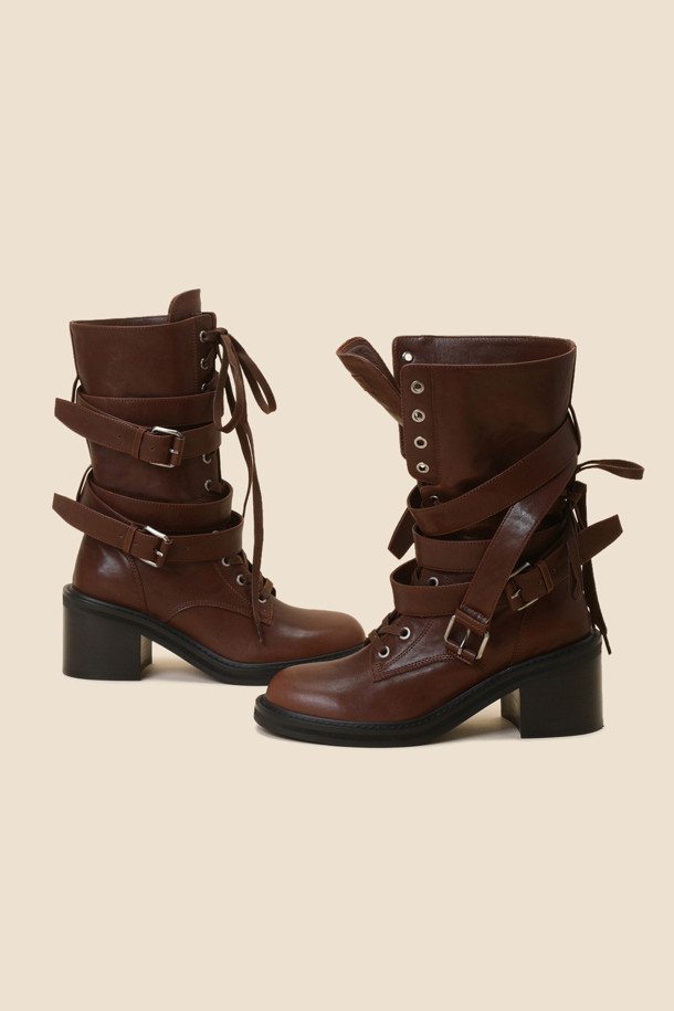 SUECOMMA BONNIE - 부츠/워커 - Signature cocky boots(brown)