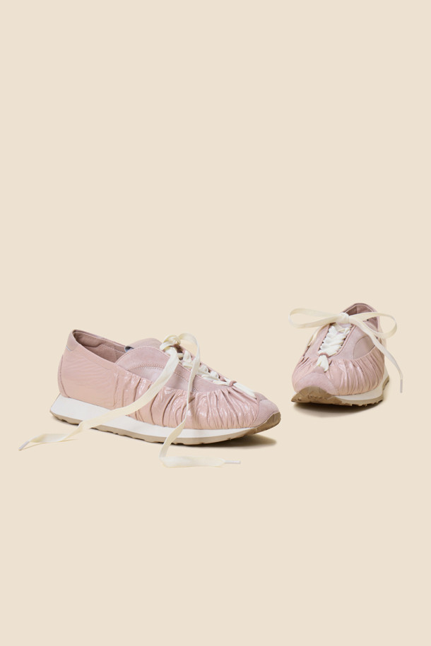 SUECOMMA BONNIE - 스니커즈 - Ribbon sneakers(pink)