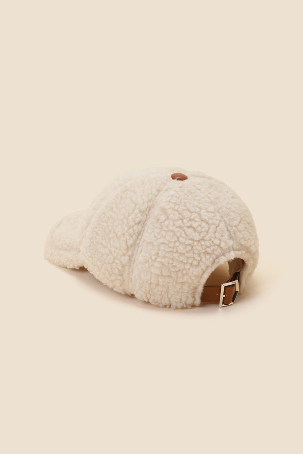 SUECOMMA BONNIE - 모자 - Fur ball cap(beige)