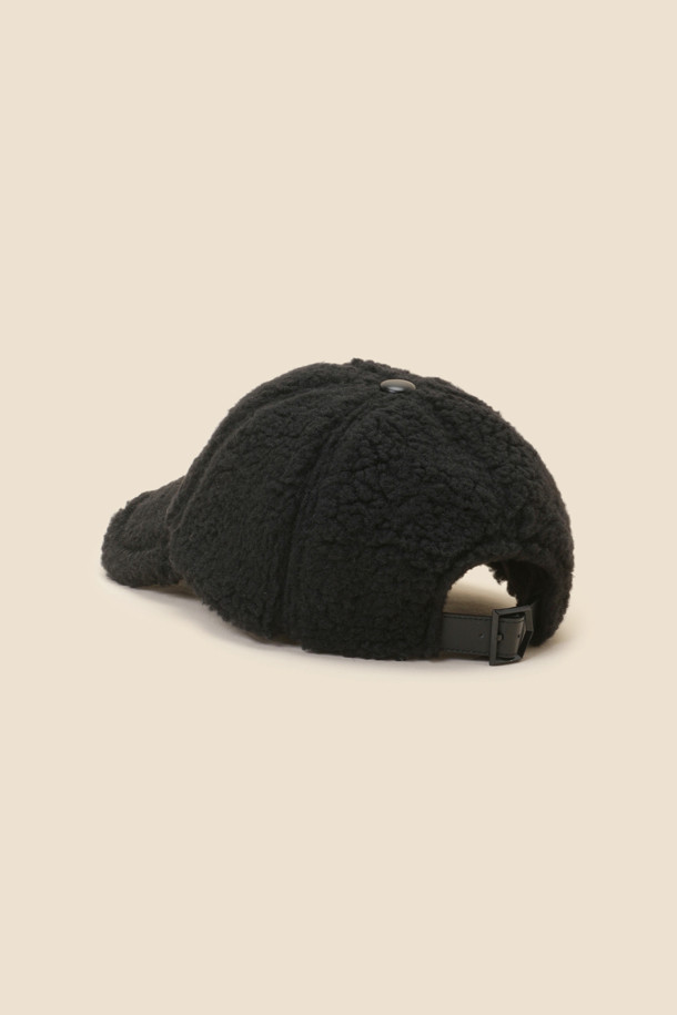 SUECOMMA BONNIE - 모자 - Fur ball cap(black)