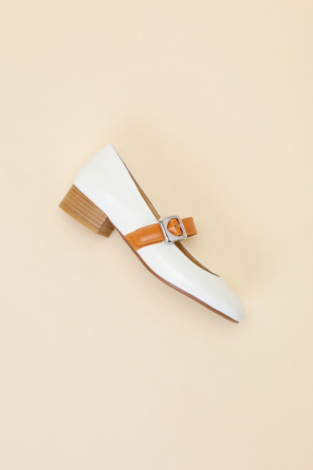 SUECOMMA BONNIE - 플랫 - Heart mary jane flat(white)