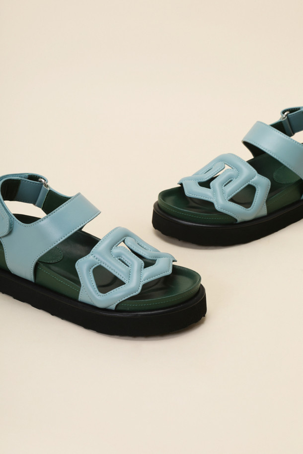 SUECOMMA BONNIE - 샌들 - Summer polygon sandal(green)