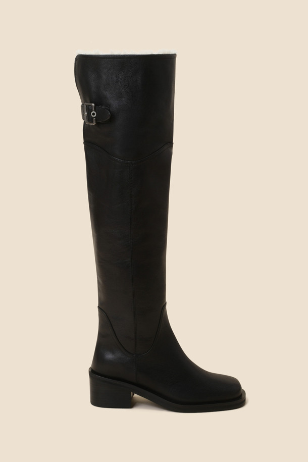 SUECOMMA BONNIE - 부츠/워커 - [김나영 착용]Mustang thigh-high boots(black)