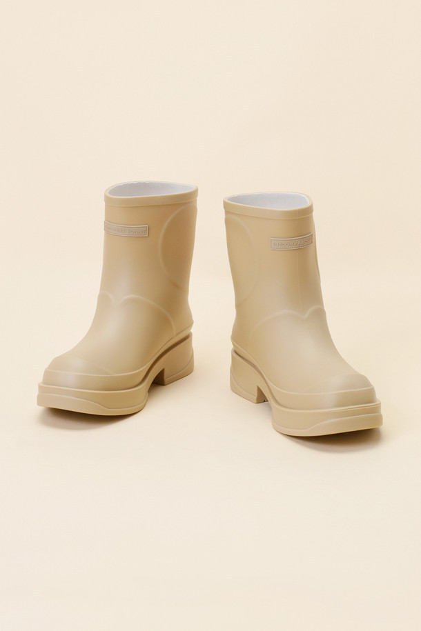 SUECOMMA BONNIE - 부츠/워커 - Heart ankle rain boots(beige)