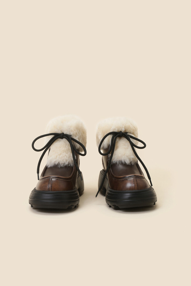 SUECOMMA BONNIE - 부츠/워커 - Winter duggy ankle boots(brown)