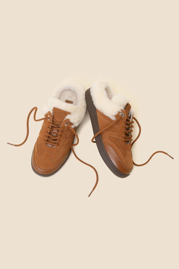 SUECOMMA BONNIE - 스니커즈 - Fur sneakers mule(brown)