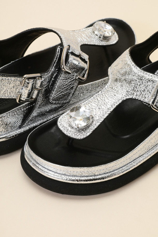 SUECOMMA BONNIE - 샌들 - Jewelry point sandal(silver)