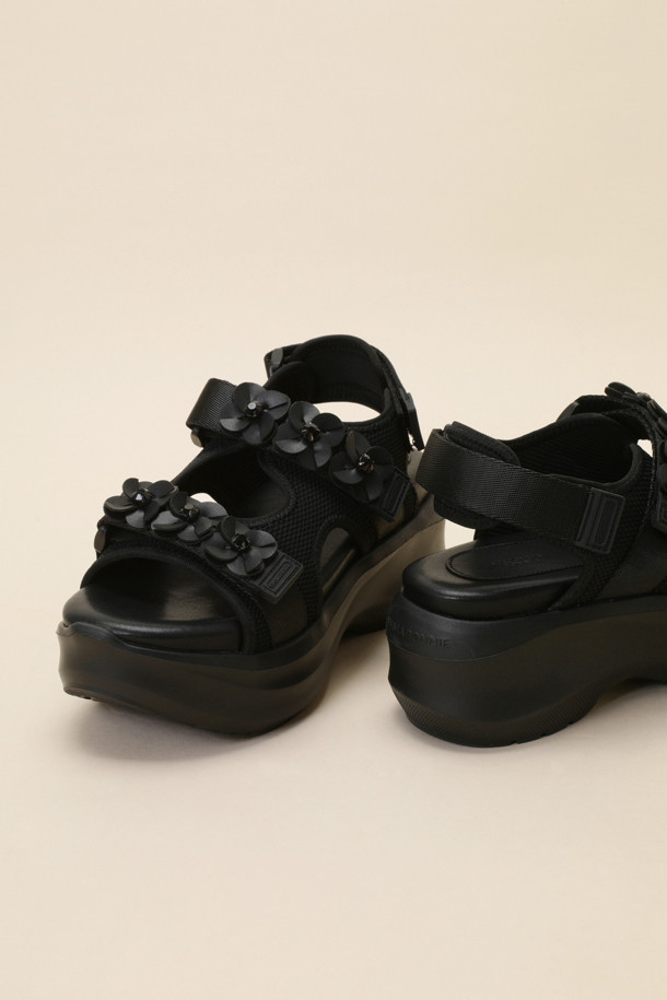 SUECOMMA BONNIE - 샌들 - Fleur24 platform sandal(black)