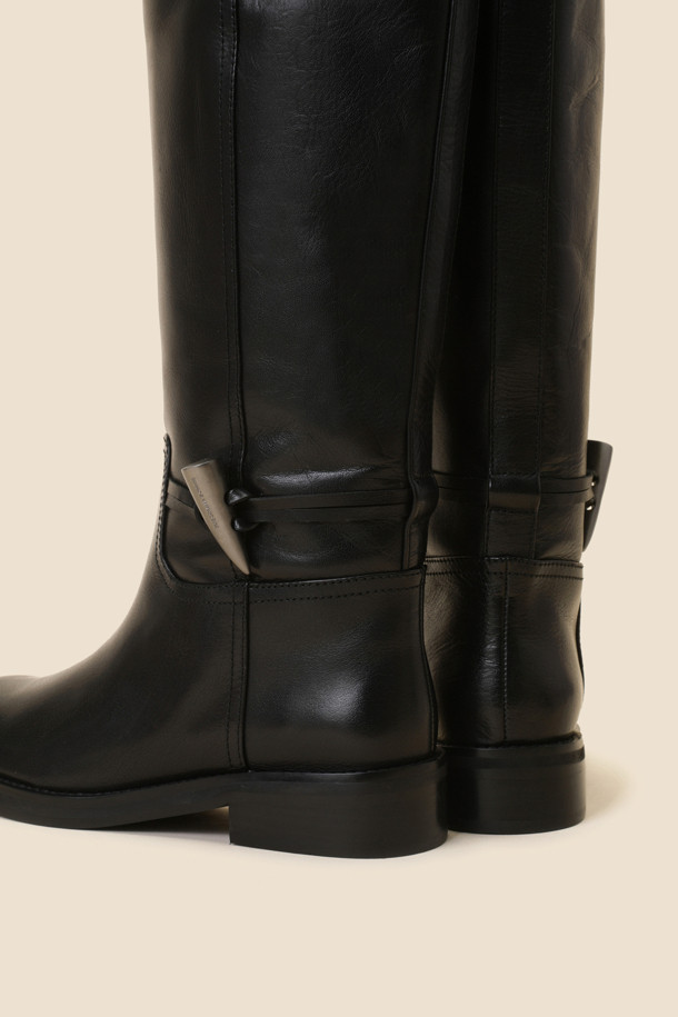 SUECOMMA BONNIE - 부츠/워커 - Duffle riding long boots(black)