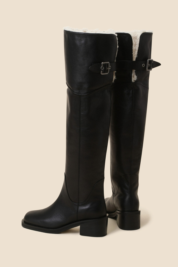 SUECOMMA BONNIE - 부츠/워커 - [김나영 착용]Mustang thigh-high boots(black)