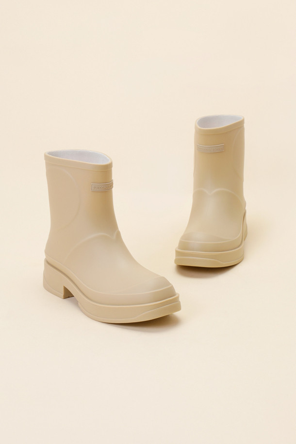 SUECOMMA BONNIE - 부츠/워커 - Heart ankle rain boots(beige)