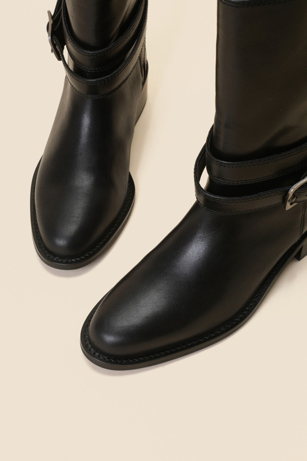 SUECOMMA BONNIE - 부츠/워커 - Buckle ankle boots(black)