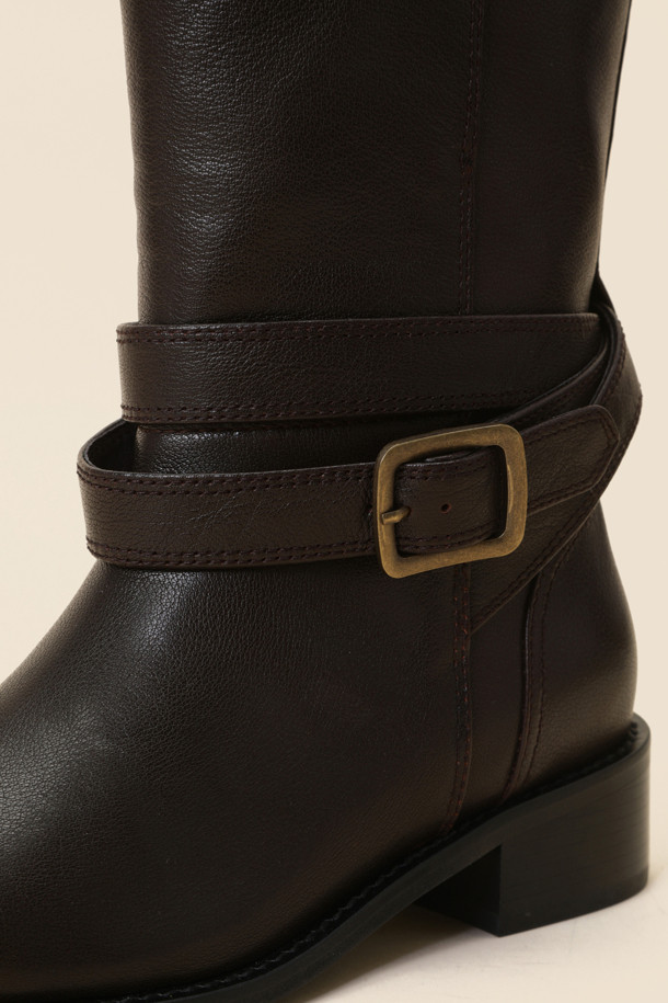 SUECOMMA BONNIE - 부츠/워커 - Buckle ankle boots(brown)