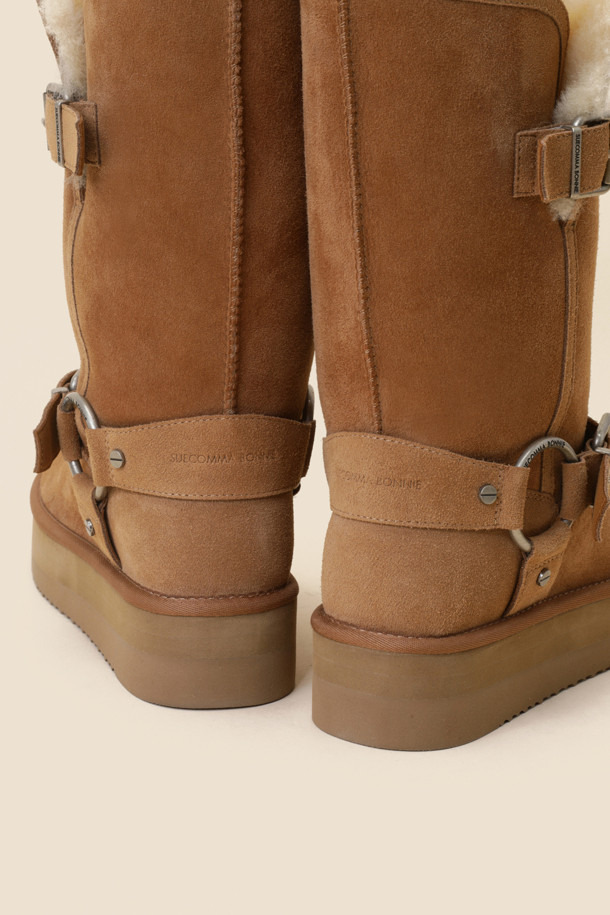 SUECOMMA BONNIE - 부츠/워커 - [김나영 착용] Shearling ankle boots(camel)