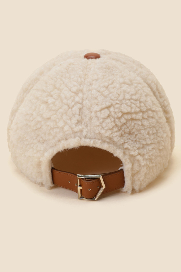 SUECOMMA BONNIE - 모자 - Fur ball cap(beige)