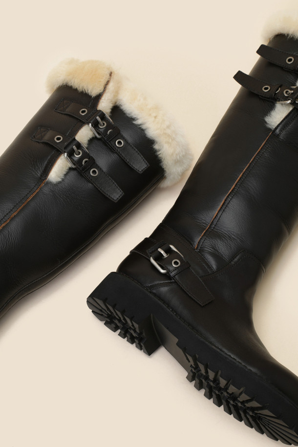 SUECOMMA BONNIE - 부츠/워커 - [김나영 착용] Mustang biker boots(black)