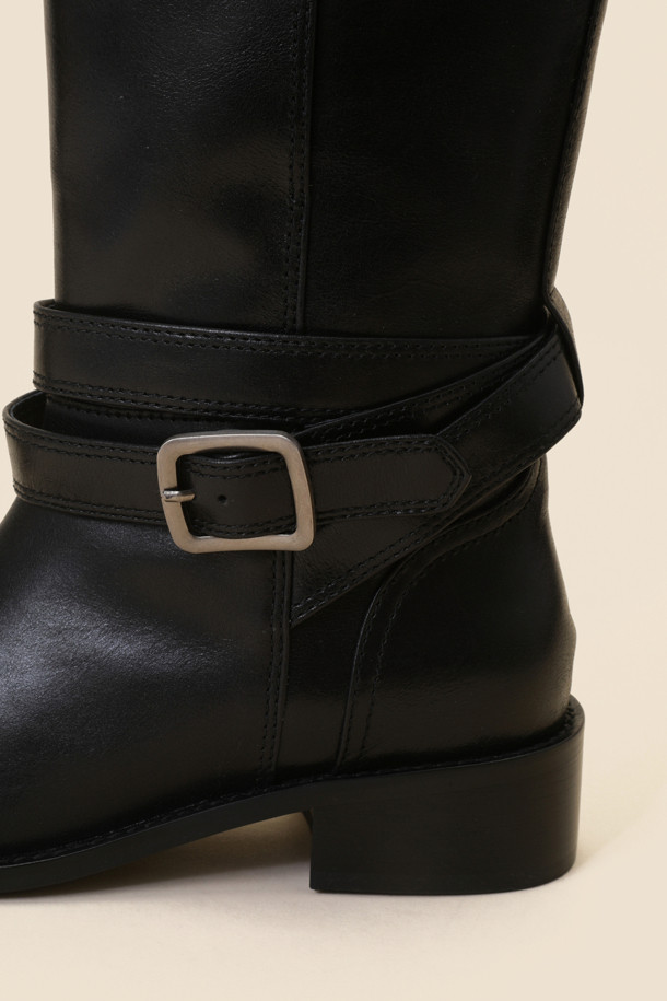 SUECOMMA BONNIE - 부츠/워커 - Buckle ankle boots(black)