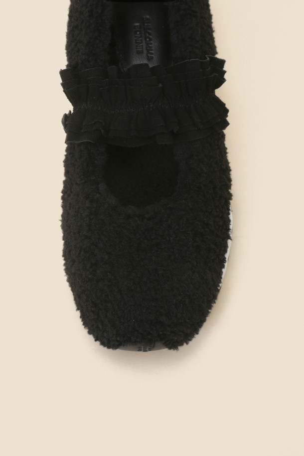 SUECOMMA BONNIE - 스니커즈 - Fur maryjane snakers(black)