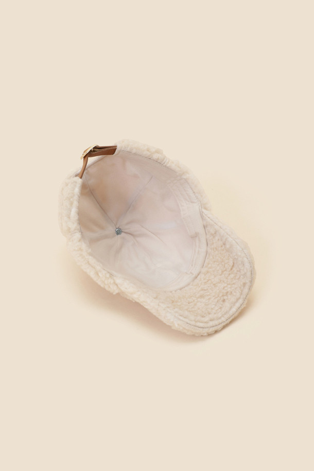 SUECOMMA BONNIE - 모자 - Fur ball cap(beige)