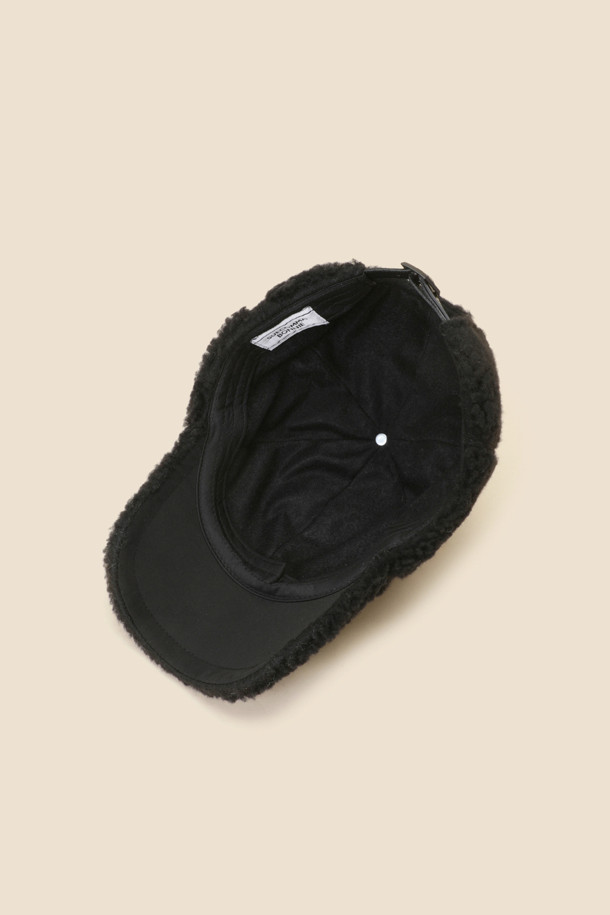 SUECOMMA BONNIE - 모자 - Fur ball cap(black)